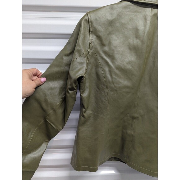 Chadwick's of Boston Size 6P Green Genuine Leather Jacket - Picture 8 of 8